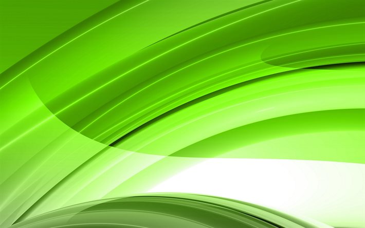 wave, green background, abstraction