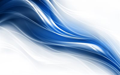 fondo blanco, el azul de la onda, la abstracción
