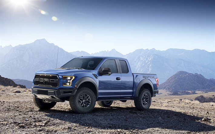 ford, 2017, f-150 랩터, 산, 픽업, suv