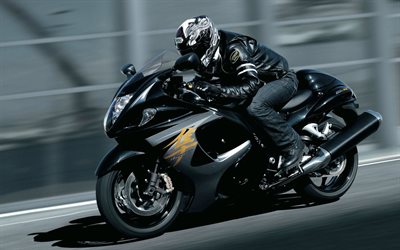 hayabusa, suzuki, en 2015, sur sa sportive, motard
