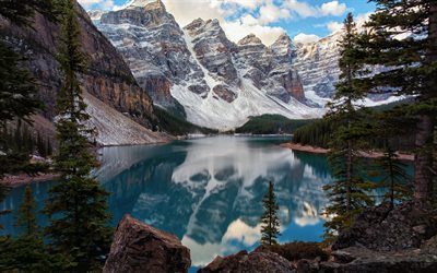 sommer, kanada, berge, alberta, moraine lake moraine lake