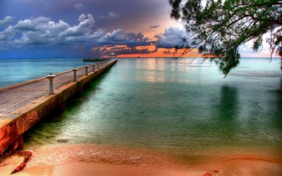 cayman islands, sea, rum point, pierce