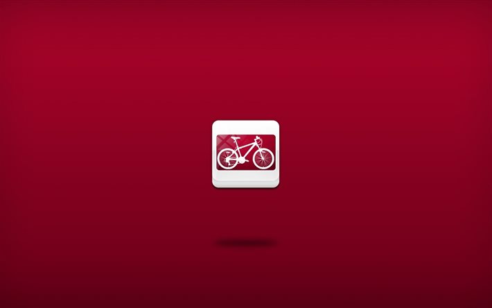 bisiklet, işaret, minimalizm pembe arka plan