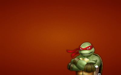 minimalism, character, rafael, teenage mutant ninja turtles, ninja turtles