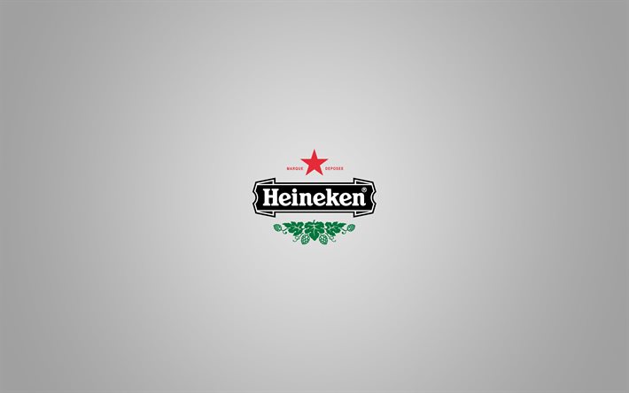 de la bière, heineken, le logo, les marques, le minimalisme