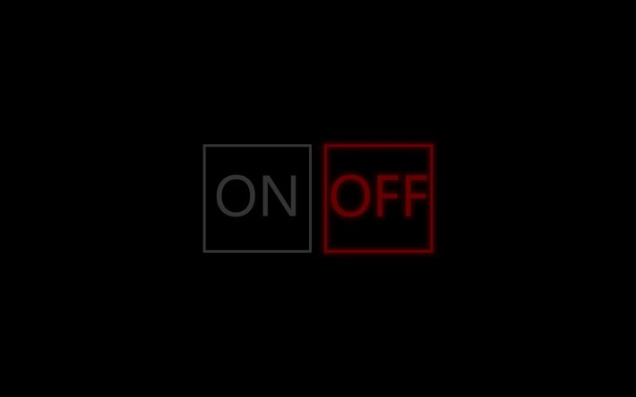 on off, enable disable, button, minimalism