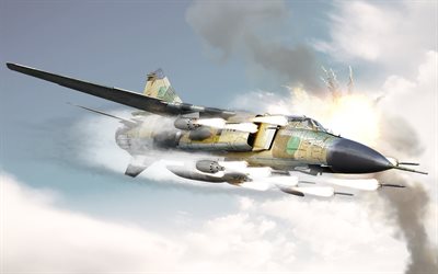 मिग-23, हमले, लड़ाकू