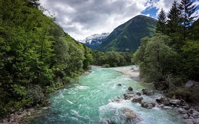 slovenien, triglav, nationalpark, flod