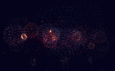 fogos de artifício, céu noturno, explosões de fogos de artifício, festa de fogos de artifício, fogos de artifício no céu, fogos de artifício festivos