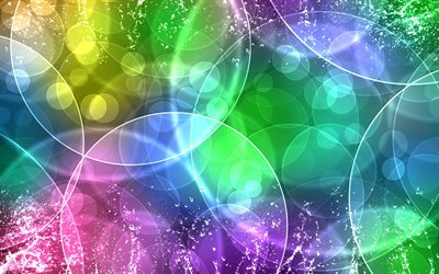 colorful abstract bubbles, 4k, creative, circles, geometry, artwork, circles patterns, abstract backgrounds, geometric shapes