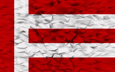 Flag of Eindhoven, 4k, Dutch cities, 3d polygon background, Eindhoven, 3d polygon texture, Day of Eindhoven, 3d Eindhoven flag, Dutch national symbols, 3d art, Netherlands