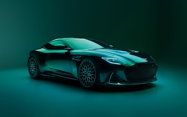 2024, Aston Martin DBS770 Ultimate, 4k, front view, exterior, green coupe, luxury sports cars, supercar, Aston Martin DBS770, British cars, Aston Martin