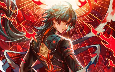 ब्लेड, आग की लपटें, होनकाई स्टार रेल, एनीमे के पात्र, मंगा, कलाकृति, होनकाई स्टार रेल पात्र, ब्लेड होनकाई स्टार रेल