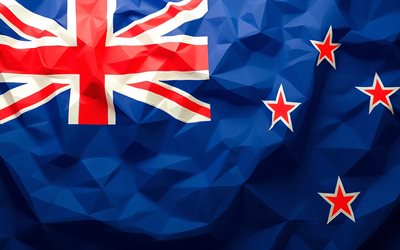 न्यूज़ीलैंड बहुभुज ध्वज, 4k, ज्यामिति, न्यूज़ीलैंड का दिन, कम पाली कला, न्यूज़ीलैंड का झंडा, न्यूज़ीलैंड का अमूर्त झंडा, अमूर्त कला, न्यूज़ीलैंड के राष्ट्रीय प्रतीक, रचनात्मक कला, न्यूज़ीलैंड
