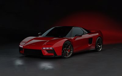 2026, jas motorsport tensei, pininfarina, 4k, ön görünüm, kırmızı honda nsx, honda nsx pininfarina, kırmızı spor araba, japon arabaları, honda, jas motor sporları