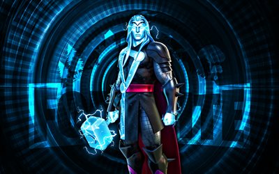 God of Thunder Thor Fortnite, 4k, blue spiral background, Fortnite, creative, God of Thunder Thor Skin, Fortnite God of Thunder Thor Skin, God of Thunder Thor, Fortnite characters
