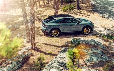 2023, Porsche Cayenne Turbo GT Coupe, 4k, front view, exterior, gray Porsche Cayenne, German cars, Porsche