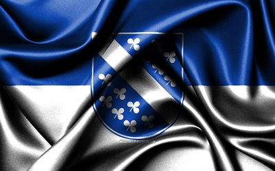 kassel flagga, 4k, tyska städer, tygflaggor, kassel dag, vågiga sidenflaggor, tyskland, städer i tyskland, kassel