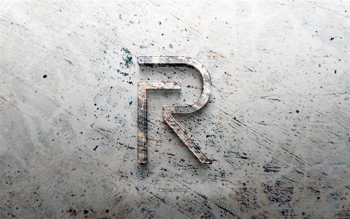 realme石のロゴ, 4k, 石の背景, realme 3d ロゴ, ブランド, クリエイティブ, realmeのロゴ, グランジアート, 本当の私