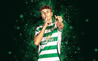 arne engels, 4k, vihreät neonvalot, celtic fc, skotlantilainen pääministeri, belgialaiset jalkapalloilijat, arne engels 4k, jalkapallo, arne engels celtic