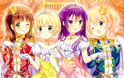 Is the Order a Rabbit, Kirima Sharo, Tedeza Rize, Hoto Cocoa, Ujimatsu Chiya, Gochuumon wa Usagi Desu ka, japanese manga, anime characters
