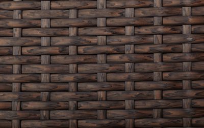 fondo de mimbre de madera, texturas 3d, tejiendo texturas, fondos 3d, texturas de mimbre, texturas vectoriales, fondos de tejido marrón, patrones entrelazados, cestería, fondos de mimbre, fondo de mimbre marrón