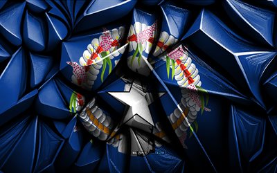 علم جزر ماريانا الشمالية, 4k, ثلاثي الأبعاد الملمس الإبداعي, العلم 3d جزر ماريانا الشمالية, أوقيانوسيا, الفن ثلاثي الأبعاد, جزر ماريانا الشمالية, علم دول أوقيانوسيا