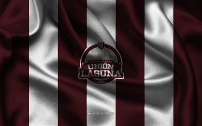 4k, algodoneros de union laguna logosu, bordo beyaz ipek kumaş, meksika beyzbol takımı, algodoneros de union laguna amblemi, meksika beyzbol ligi, algodoneros de union laguna, meksika, beyzbol, algodoneros de union laguna bayrağı, lmb