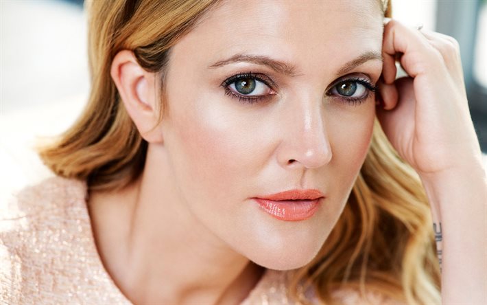 Drew Barrymore, ritratto, attrice, belle donne, look