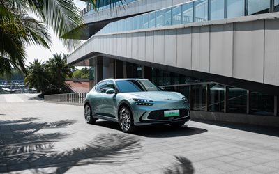 Genesis GV60, 4k, crossovers, 2025 cars, CN-spec, Blue Genesis GV60, 2025 Genesis GV60, south korean cars, Genesis