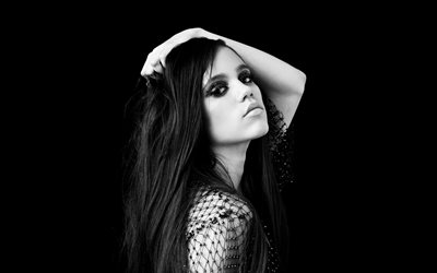 jenna ortega, ritratto, attrice americana, monocromo, servizio fotografico, hollywood, modello di moda americano, photoshoot di jenna ortega, jenna marie ortega