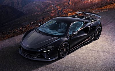 Novitec McLaren Artura, 4k, tuning, 2024 cars, hypercars, Black McLaren Artura, supercars, british cars, Novitec, McLaren