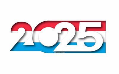 2025 Luxembourg, white background, Luxembourg, minimal art, 2025 Luxembourg concepts, Luxembourg 2025, flag of Luxembourg, 2025 Luxembourg background, Luxembourg flag