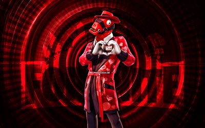 Mr Love Fortnite, 4k, red spiral background, Fortnite, creative, Mr Love Skin, Fortnite Mr Love Skin, Mr Love, Fortnite characters