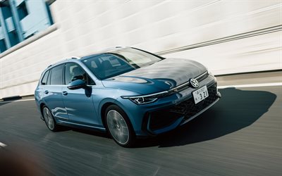 Volkswagen Golf TDI R-Line Variant, 4k, road, 2025 cars, wagons, 2025 Volkswagen Golf  Variant, german cars, Volkswagen