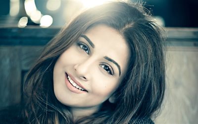 Bollywood, Vidya Balan, actress, brunette, beauty, 2016, face, smile, girls