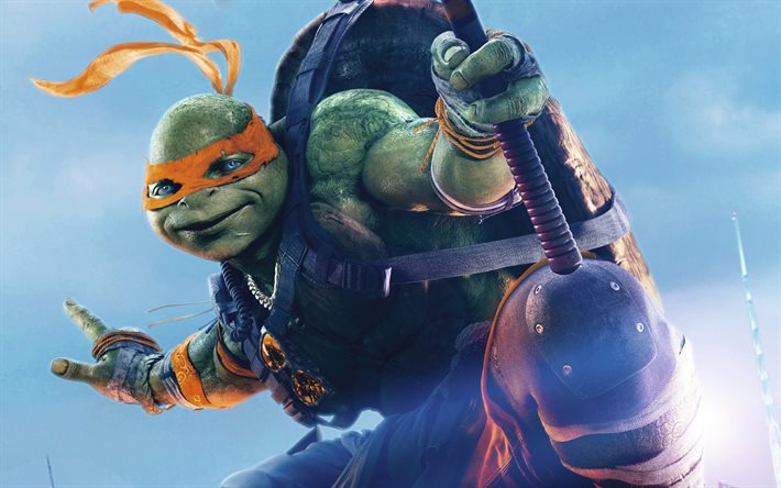 michelangelo, 2016, teenage mutant ninja turtles, tmnt, comédia