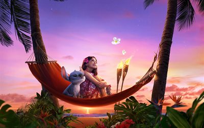 Lilo Stitch, 4k, poster, 2025 movie, fan art, 2025 Lilo Stitch