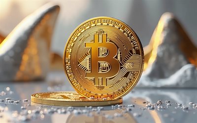 Bitcoin sign, 4k, Bitcoin 3d golden coin sign, Bitcoin logo, Bitcoin coin, Bitcoin 3d sign, cryptocurrency, finance, Bitcoin