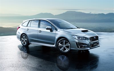 4k, subaru levorg, gebirge, jp spec, 2020 autos, wagen, silber subaru levorg, 2020 subaru levorg, japanische autos, subaru
