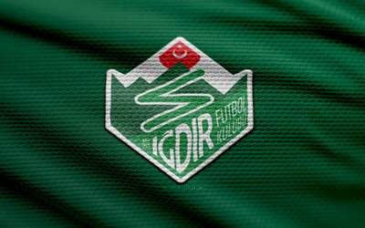 logotipo de tecido igdir fk, 4k, fundo de tecido verde, 1 lig, bokeh, futebol, logotipo igdir fk, emblema igdir fk, igdir fk, clube de futebol turco, igdir fc