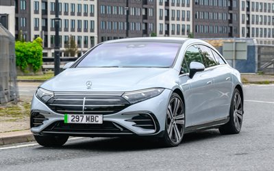 Mercedes-Benz EQS, 4k, road, 2025 cars, V297, UK-spec, electric cars, 2025 Mercedes-Benz EQS, german cars, Mercedes