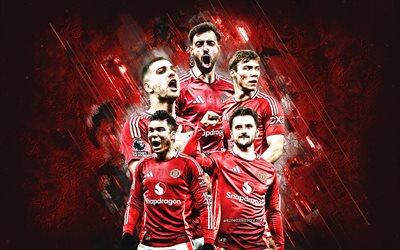 manchester united fc, ingiliz futbol kulübü, premier lig, ingiltere, manchester united, futbol, manchester united futbolcuları, bruno fernandes, rasmus hojlund, casemiro, adam birleşik
