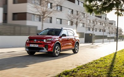 2026, Citroen C3 Aircross, 4k, front view, exterior, compact crossover, red Citroen C3 Aircross, new Citroen C3 Aircross 2026, French cars, Citroen