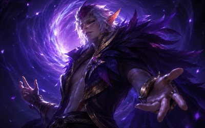 4k, rakan, menekşe girdap, karanlık, efsaneler ligi, sanat eseri, league of legend karakterleri, yüksek sesle gülmek, rakan efsaneler ligi