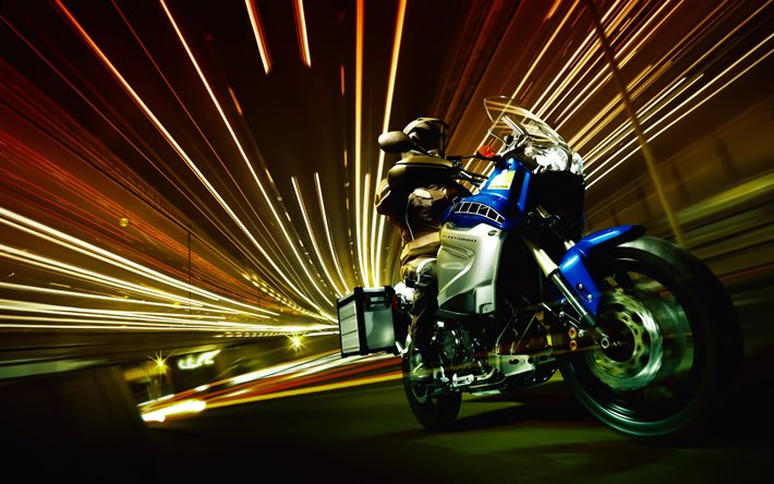 movimento, 2016, Yamaha XTZ1200A Super Tènèrè, pilota, moto, alta