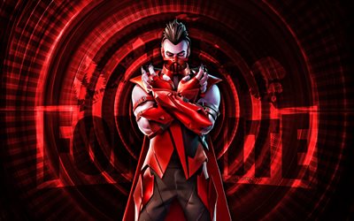 크림슨 성소 포트 나이트, 4k, 빨간 나선형 배경, 포트 나이트, 창의적인, 크림슨 성소 피부, fortnite crimson sanctum skin, 크림슨 성소, fortnite 캐릭터