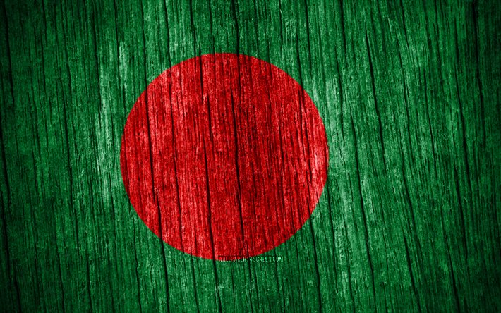 4k, bangladeshs flagga, bangladeshs dag, asien, trätexturflaggor, bangladeshs nationella symboler, asiatiska länder, bangladesh