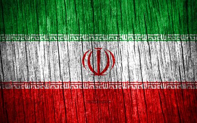 4k, علم إيران, يوم ايران, آسيا, أعلام خشبية الملمس, العلم الإيراني, الرموز الوطنية الإيرانية, الدول الآسيوية, إيران