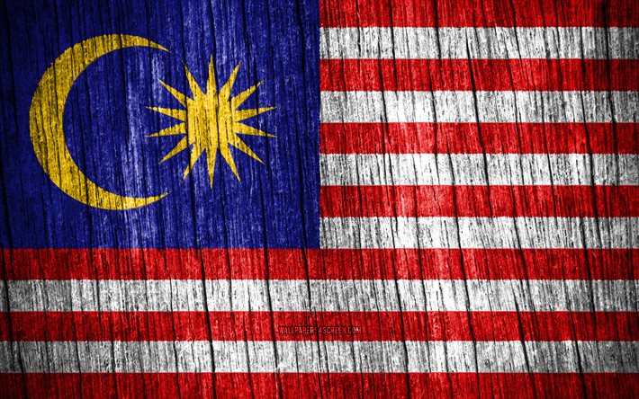 4k, bandera de malasia, día de malasia, asia, banderas de textura de madera, símbolos nacionales de malasia, países asiáticos, malasia